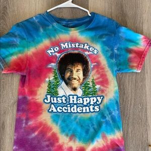 Bob Ross tie-dye tee